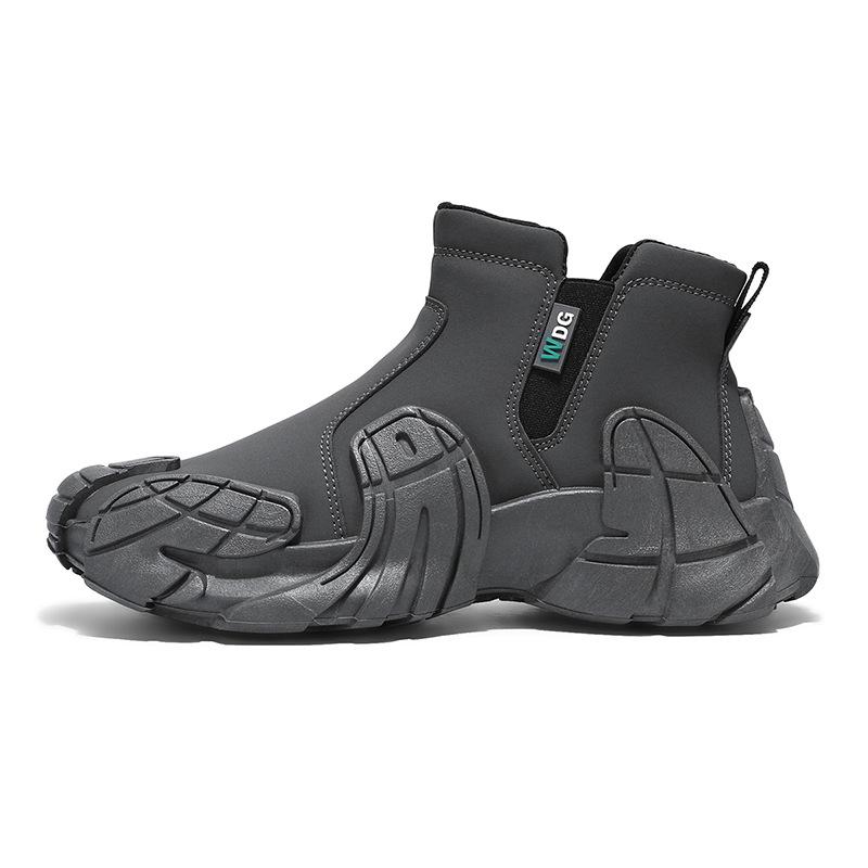 

Men’s High-Top Slip-On Running Shoes - Versatile, Lightweight, Non-Slip, Casual Outdoor Sneakers for Autumn. 46 сірий колір