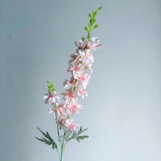 4 Pcs Artificial Delphinium Flower for Vase Filler 33.46 Inch Long Stem Fake Larkspur Flower Faux Silk Bouquet for Wedding Home Decor Floral