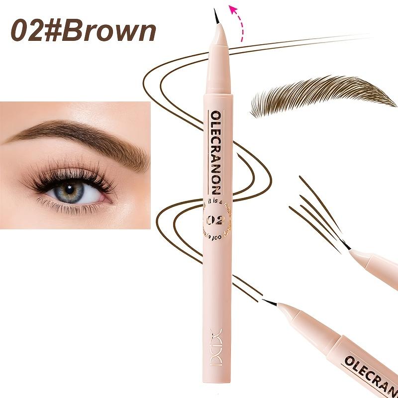 

Ручка-подводка 2-в-1 и карандаш для бровей Водостойкий, не размазывающийся, стойкий матовый финиш Ультратонкий кончик для точной стрелки и естественных бровей 02