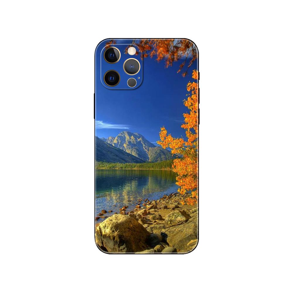 

Чехол для телефона Mountains Lakes Scenery для iPhone 5 5s 2020se 6 6s 7 8 plus x 10 XR XS 11 12 13 mini pro MAX черная задняя крышка из ТПУ iphone 13pro MAX
