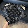 New Luxury Cashew-printed Silk Scarf Women Elegant and Versatile Satin Headwear Bag Clothing and Accessories 70cm Square Scarf