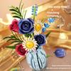 Non-Toxic Creative Puzzle Bricks Assembled Autumn Rose Flower Vase Building Block Set Children Collection Toy Children & Children 787 Pcs