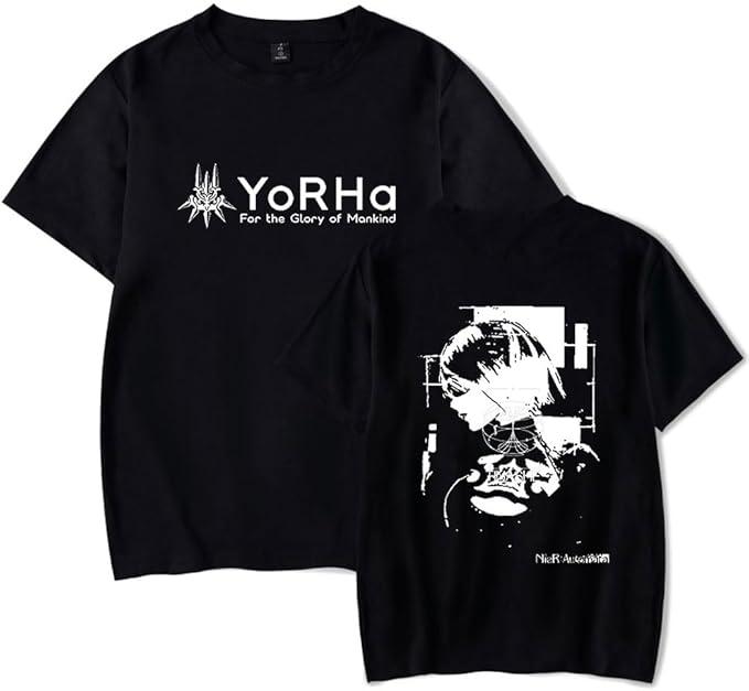 NieR Automata 2B Yorha Harajuku TShirt Summer UnisexWomen Streetwear Tshirt Shirt Short Sleeve S
