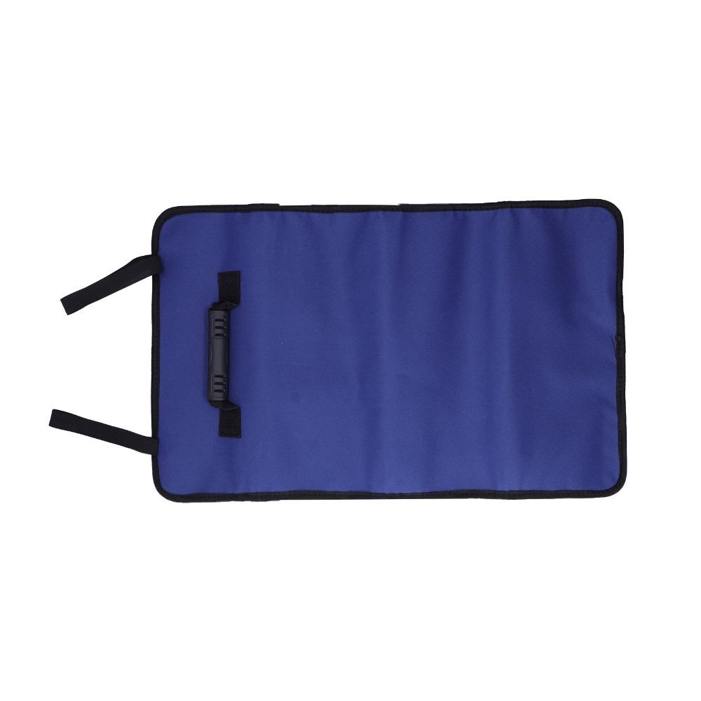 Portable Reel Type Tool Bag 22 Pockets Tool Storage Bag Durable Wrench Roll Up Bag  Electrician