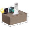 Leather Remote Control Holder and Tissue Box Cover, Square Desktop StorageSuitable for Storing Scissor, Stationery, Pen, Mobile Phone,Container for Ho