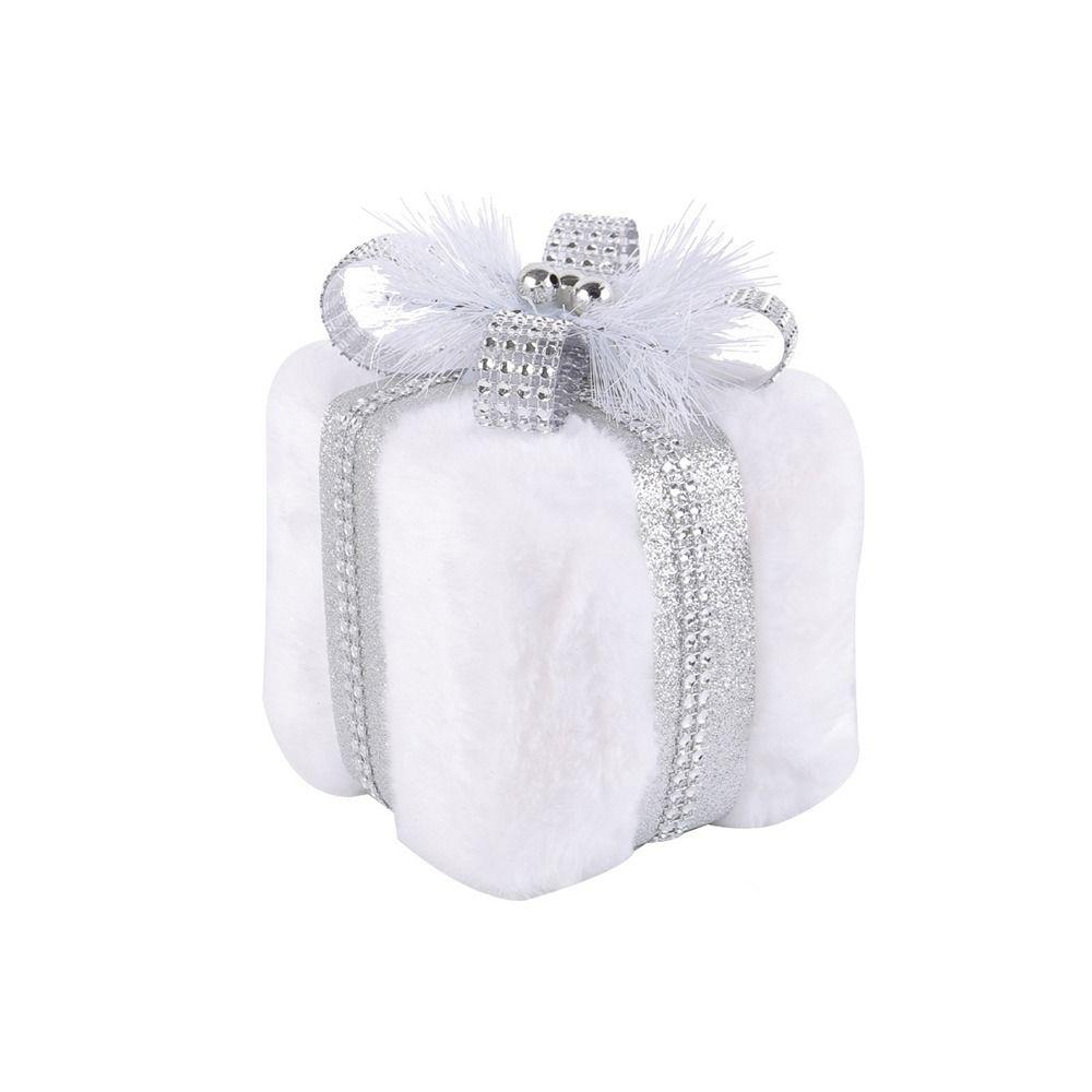 

3D Square Gift Box Pendant Cartoon Christmas Tree Decoration Home Christmas Decoration белый