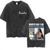 Vente Chaude Rosalia Lux Nouvel Album Impression Affiche T-shirt Hommes Femmes Vintage Coton Lavé Coupe Ample Décontracté Surdimensionné Streetwear Mode Harajuku Été Nouveau Tee