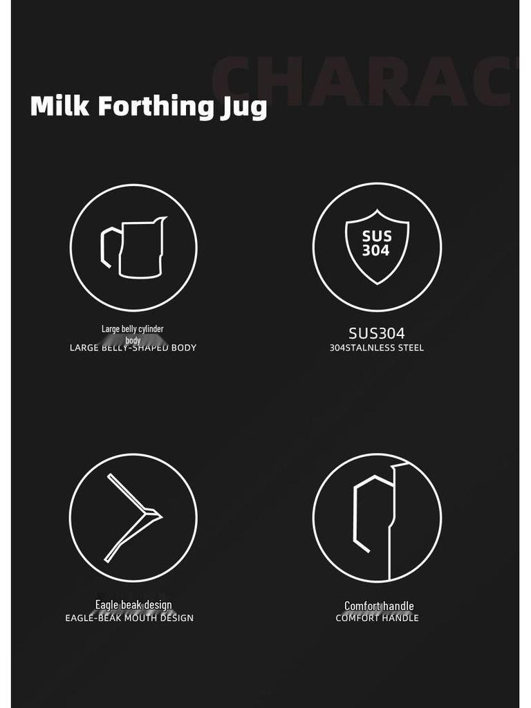 Stainless Steel Latte Art Pitcher: Milk Frothing Cup for Coffee Art