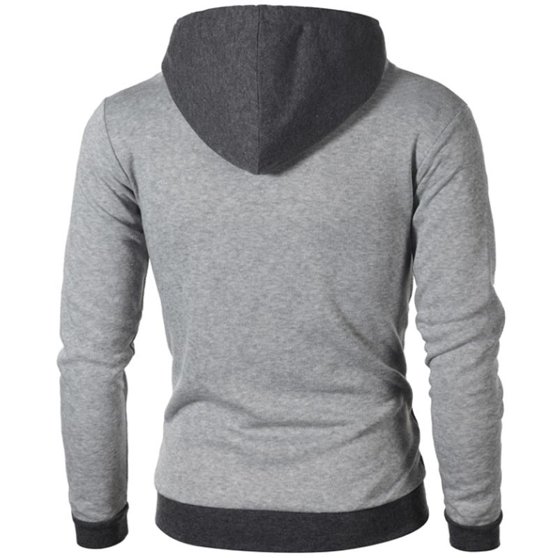 Men Jacket Autumn Winter Casual Fleece Coat Bomber Collar Fashion Hooded Outwear