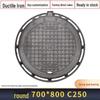 Square and Round Cast Iron Manhole Cover for Electric and Water Utilities