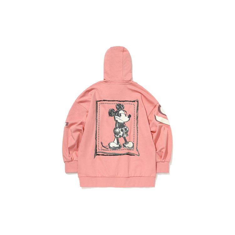 Li-Ning Disney Collaboration Loose Hoodie Women Tops Apricot-Pink AWDQ398-1
