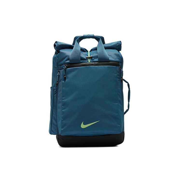 Nike Large Capacity Sports Nylon Backpack Unisex Backpacks Blue Green BA5538-418 Blue Green