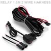 12V 1.6M/2.2M Motorcycle Wiring Relay Harness Switch For LED Spotlight Fog Light With Fuse Electric On Off Switch Cable 2 Wires