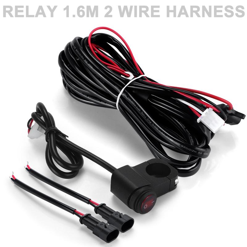 12V 1.6M/2.2M Motorcycle Wiring Relay Harness Switch For LED Spotlight Fog Light With Fuse Electric On Off Switch Cable 2 Wires