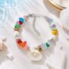 Cute Charm Female Irregular Crystal Pearl Seashell Adjustable Bracelet Silver Color Ocean Vacation Jewelry For Women
