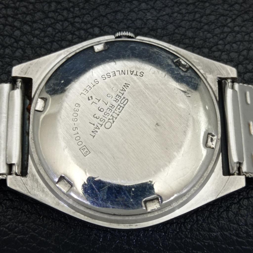 JAPAN VINTAGE SEIKO AUTOMATIC 6309A MENS SILVER COLOR DIAL WATCH A500837-5 R154-a500837