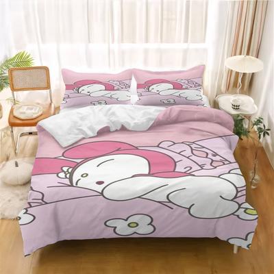 My Melody Bettbezug Cartoon Sanrio Full Süß Kinderzimmer 100% Polyester Erwachsenen Geschenk 2/3tlg Bettwäsche Set