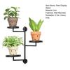 Rotating Window Plant Shelf Metal 3-Tier Floating Plant Display Stand Wall Mount Potted Plant Holder for Indoor Outdoor Home Office Bedroom Decor