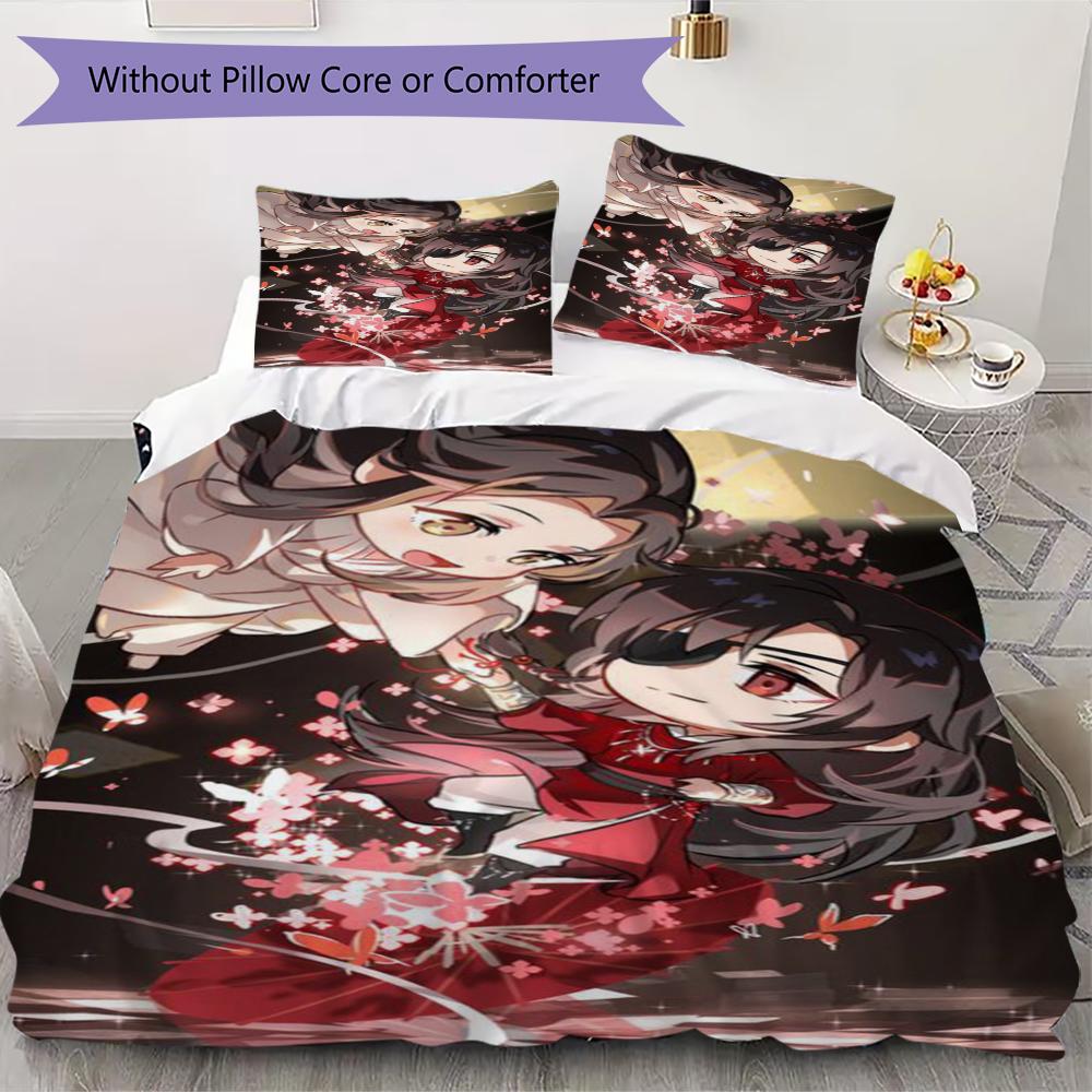Heavenly Pattern Bedding uilt Set uilt Cover Pillowcase Home Decoration Birthday Gift (1 * duvet cover + 2 * pillowcase without core)34