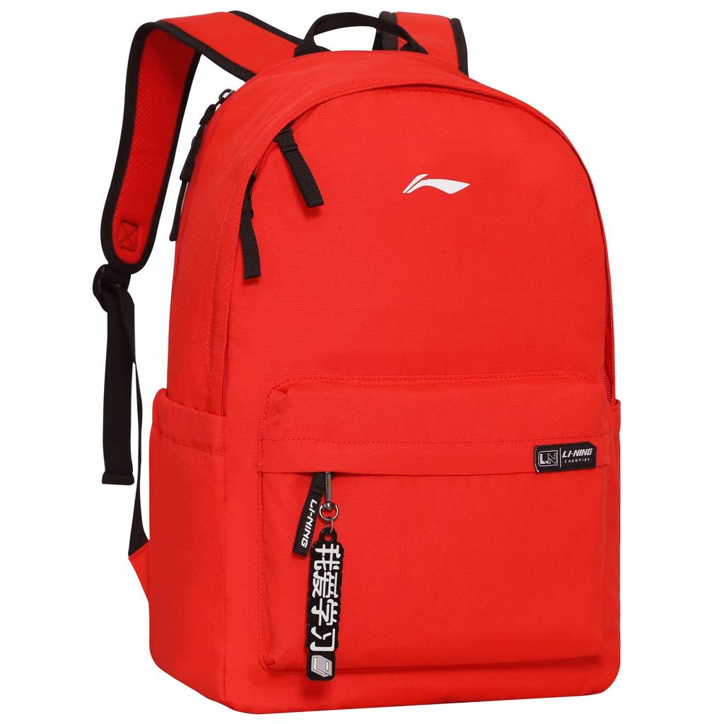 Li Ning Polyester Backpack Unisex Red ABSU319-4