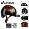 Uchoose Baseballová čepice Helma Motocykl Vintage Retro Helmy Summer Open Face Scooter Cruiser Chopper Gangster DS Muži Ženy Kid