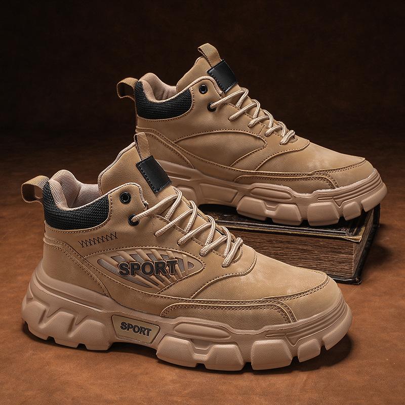 

High-top shoes men s labor insurance trendy shoes spring tooling Martin boots summer mid-top retro British short boots men s 2025 new models 39