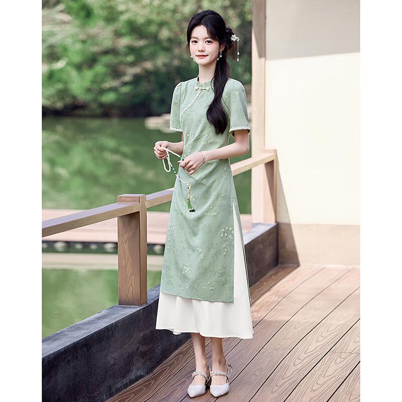Elegant New Chinese Style A-Line Summer Dress