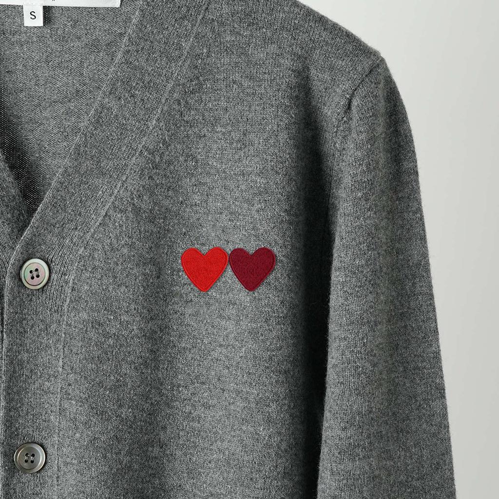 Japanese Double Heart V-neck Wool Cardigan - Loose, Versatile Knitwear Sweater