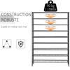 Wine Rack Bottle Rack Bottle Storage Capacity 54 Bottles Dim. 63L x 25W x 91H cm Black Metal