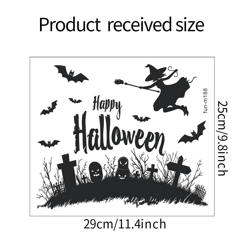 

Fun-m188Halloween Ведьма Летучая мышь Надгробие Ванная Комната Туалет Украшения Наклейка 25*29CM/fun-m188