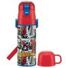 Skater Water Bottle Children 2WAY Direct Drinking 470ml Cup 430ml Spider-Man 25 Boys Stainless Steel Thermal Insulation Lightweight Sports Kids Child