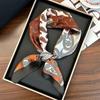 Polka dot silk scarf square scarf high-end new versatile decorative scarf scarf scarf neck cashew flower scarf shawl can be used as a tube top
