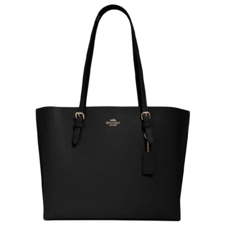 

New COACH Mollie Leather Tote Bag, Shopping Bag, Handbag, Shoulder Bag Tubas Women s Black 1671-IMF2L 34.0*13.0*27.9CM