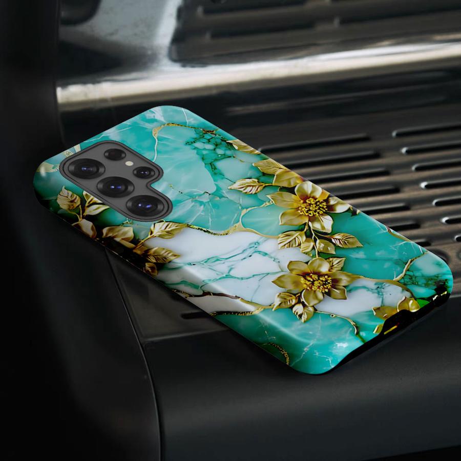 Flower Marble Phone Case for Samsung Galaxy S25 S25Ultra S23 S24 Ultra A56 A16 S20 FE S23Ultra A26 A36 Soft Cover Capa