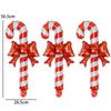 30/3PCS Christmas Inflatable Balloon with Bow Handheld Candy Cane Balloon Stick Christmas Crutch New Year Party Decoration Toys