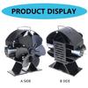 Heat Powered Stove Fan Heat Circulation Fan for Wood Stove No Batteries Required