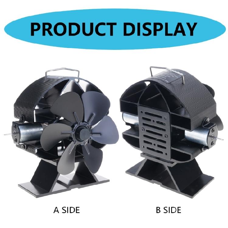 Heat Powered Stove Fan Heat Circulation Fan for Wood Stove No Batteries Required