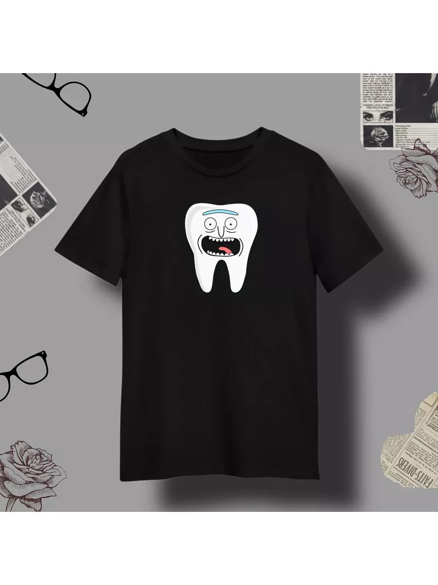Tooth Rick dentist T-shirt 2XL