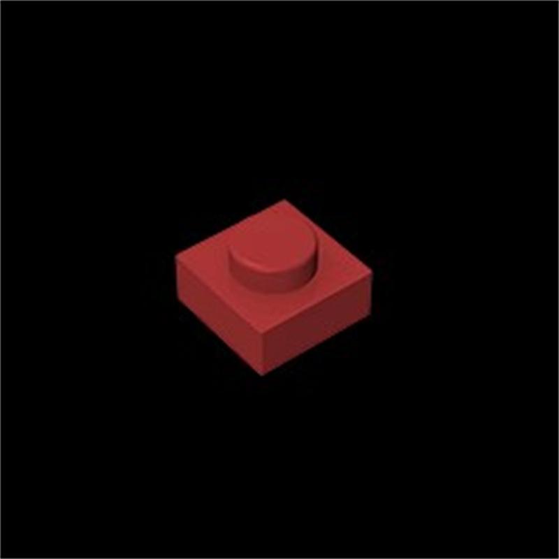 Brown Color Plate 1x1 3024 Building Block Part Brick for Kids Pixel Art Remix Painting QR Code Gift Children DIY Toys