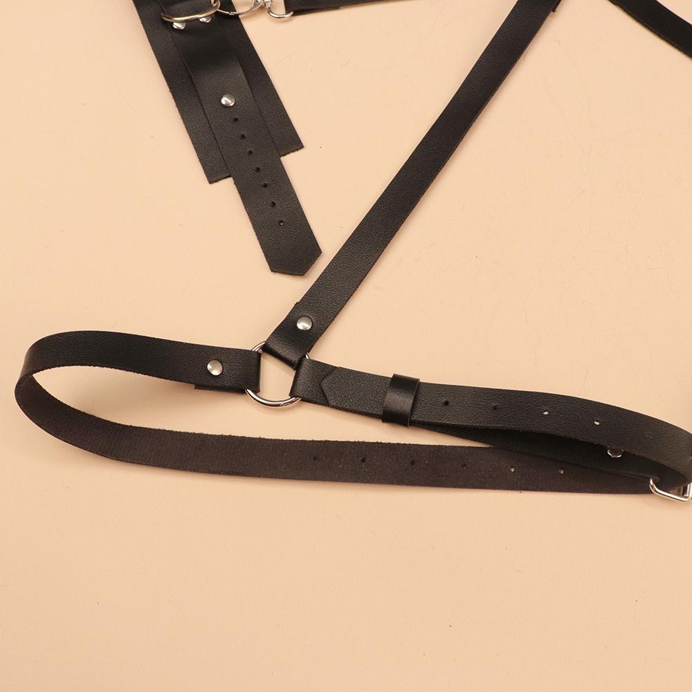 Sangle de corps pour femmes, jarretelles Sm, accessoires en cuir, vêtements, pantalons d'entraînement, jouets alternatifs, gothique, Sexy, cuir PU