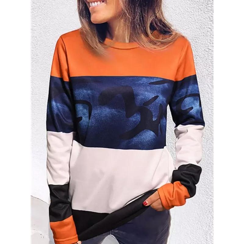IHUASU Bluse e Camicie Casual da Donna alla Moda a Maniche Lunghe con Scollo a O