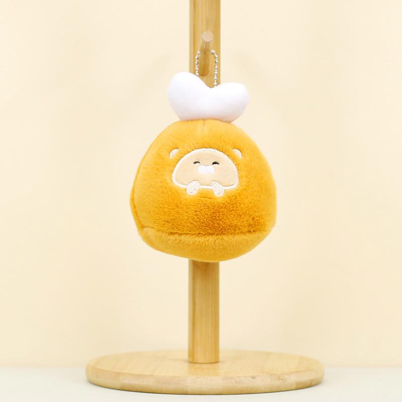 Cute Plush Chicken Keychain With Soft Short Plush And Pp Cotton Filling