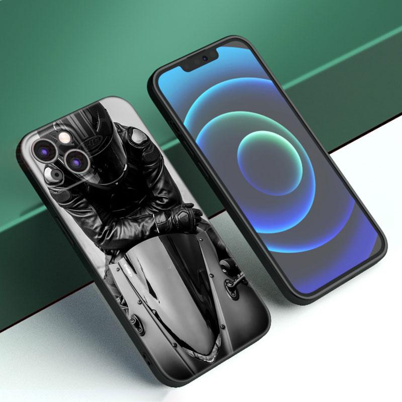 Moto Cross Motorcycle Sports Phone Case For Apple iPhone 12 13 Mini 11 14 15 Pro Max 7 8 Plus X XR XS SE 2020 2022 Black Case