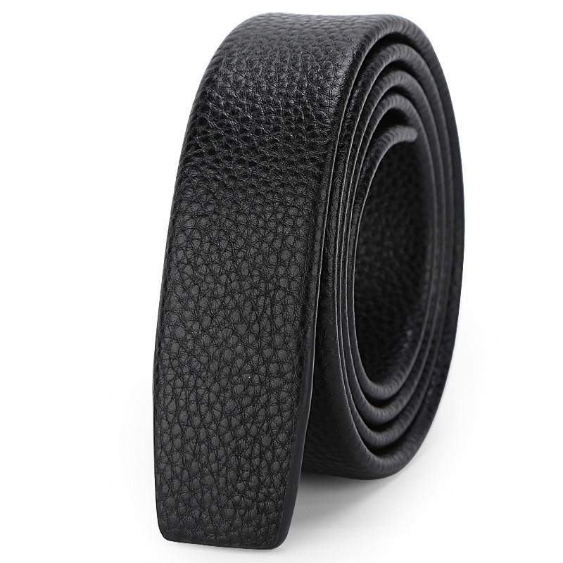 Trendy Men s Genuine Leather Automatic Buckle Belt 120cm