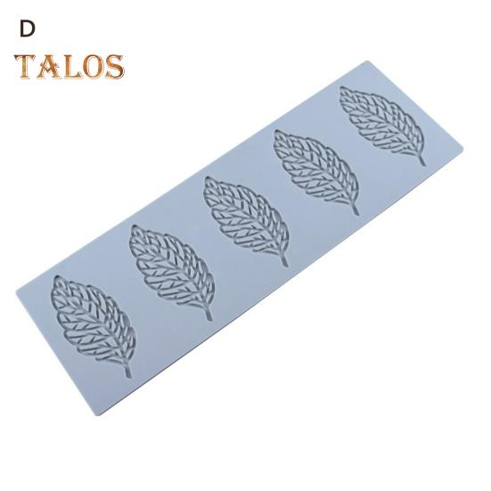 3D Leaf Coral Pattern Baking Mold Easy Demoulding Chocolate Thin Cake Dessert Silicone Baking Mould Stamping Mat