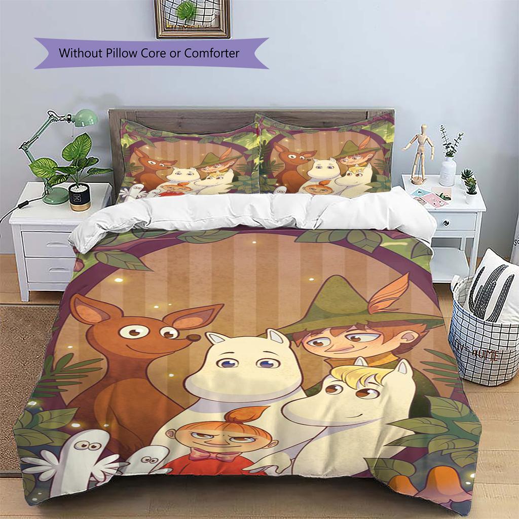 Set Copripiumino Trapuntato con Fantasia Cartone Animato Federa Decorazione per la Casa Regalo di Compleanno (1 * copripiumino + 2 * federa, senza nucleo)
