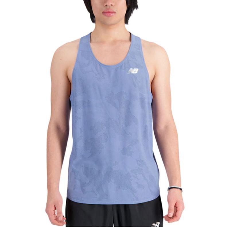 New Balance Tank Top Men s Aqua Silver Blue MT33280-MYL XL