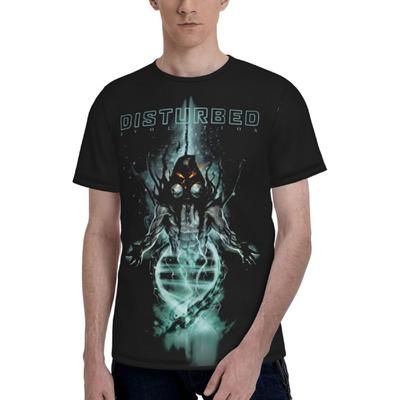 JOISOMI Herren T-Shirt Disturbed Band Herren Rundhals Kurzarm T-Shirt Mode Lässig Leichtes Trainingsshirt(3)