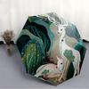 1pc Deer Forest Fashionable Automatic Opening/Closing Folding Umbrella with 8 Bones, Windproof Portable, Daily Use025