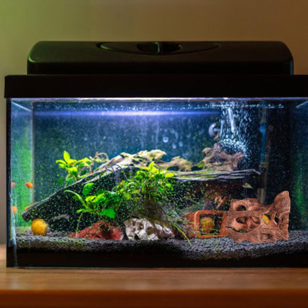 Natural Driftwood Aquarium Decoration Tree Stump with Hiding Holes for Fishtanks Random Styles Fishtank Landscape Figure